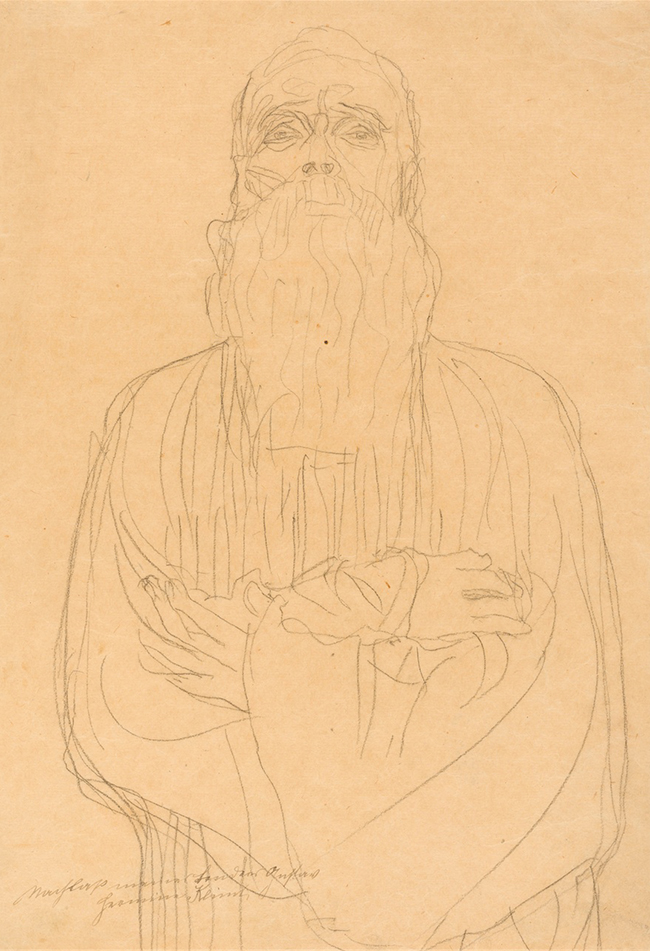 Alter Mann Undatiert Gustav Klimt (*1862 Baumgarten bei Wien, + 1918 in Wien) Sammlung Otto Mauer Leni Deinhardstein, Lisa Rastl, Dom Museum Wien