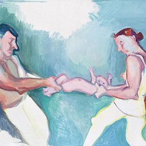Maria Lassnig, Obsorge (Detail), 2008 oder später.
Maria Lassnig Stiftung