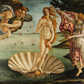 Sandro Botticelli, Die Geburt der Venus (Detail), c. 1484–1486. Uffizien, Florenz. Wikimedia / Google Art Project.
