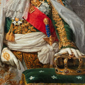 Andrea Appiani, Napoleon I. Bonaparte (1769 – 1821) als König von Italien (Detail), 1805. Kunsthistorisches Museum Wien, Gemäldegalerie. khm-Museumsverband; Foto: khm-Museumsverband
