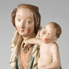 Hauskirchner Madonna (Detail), um 1410, Dom Museum Wien, Leihgabe der Pfarre Hauskirchen. Foto: L. Deinhardstein