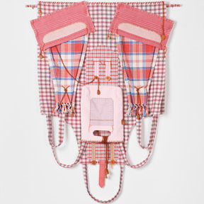 Birke Gorm, all-in (check, pink), 2023. Dom Museum Wien, Otto Mauer Contemporary, &copy; Birke Gorm, Foto: L. Deinhardstein