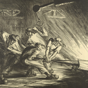 Lili Réthi, Hochofenarbeiter (Detail), 1924. Kunstsammlung und Archiv, Universität für angewandte Kunst Wien, Copyright: ungeklärt, Foto: Kunstsammlung und Archiv, Universität für angewandte Kunst, Inv. Nr. 7178
