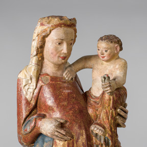 Thernberger Madonna (Detail), um 1320. Dom Museum Wien, Leihgabe der Pfarre Thernberg, Niederösterreich, Foto: L. Deinhardstein, L. Rastl
