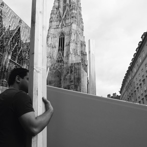 Hubert Lobnig, Die Baustelle (Detail), 2013. Dom Museum Wien, Otto Mauer Contemporary, Hubert Lobnig &copy; Bildrecht, Wien 2026, Foto: Hubert Lobnig